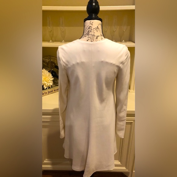 Proenza Schouler Cream V-Neck Dress-Size 2 - Picture 4 of 6